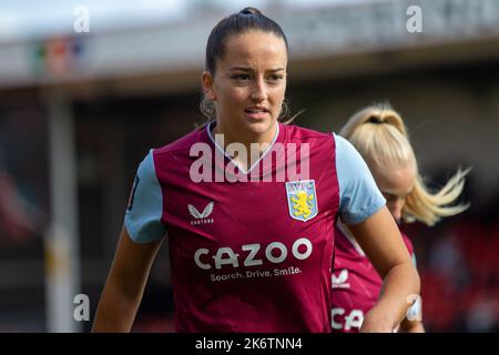 15.. Oktober 2022. Anna Patten. Barclays Women’s Super League Spiel zwischen Aston Villa und West Ham United im Bescot Stadium (Walsall). Stockfoto