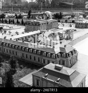 Das Modell historischer Gebäude und Plätze im Maßstab 1:25 im Jahr 1967-92 war das Erfolgsmodell einer Ausstellung in Düsseldorf, hier im Jahr 1967 Stockfoto