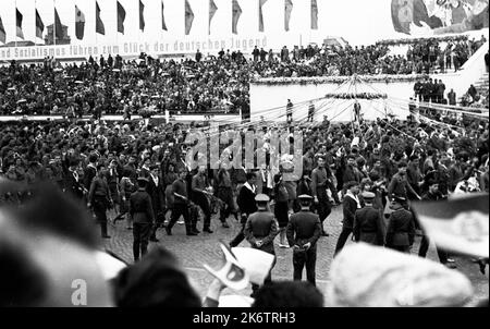 DDR, DDR, Berlin (Ost) : das Deutsche Treffen der Freien Deutschen Jugend (FDJ) der DDR mit deutscher Beteiligung am 16. 5. Stockfoto