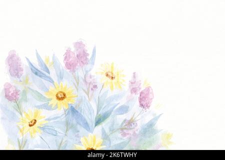 Hand gemalt Aquarell Natur Hintergrund Vektor Design Illustration Stock Vektor