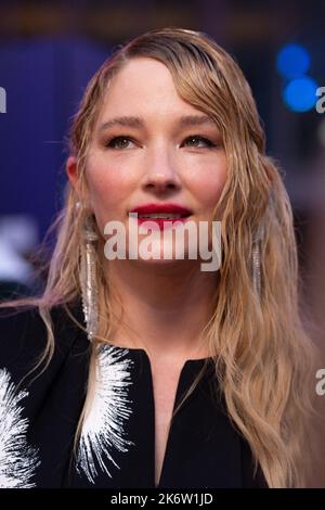 London, Großbritannien. 15. Oktober 2022. Haley Bennett nimmt an der Till-Premiere im Rahmen des BFI London Film Festival 66. in Paris, Frankreich, am 15. Oktober 2022 Teil. Foto von Aurore Marechal/ABACAPRESS.COM Quelle: Abaca Press/Alamy Live News Stockfoto