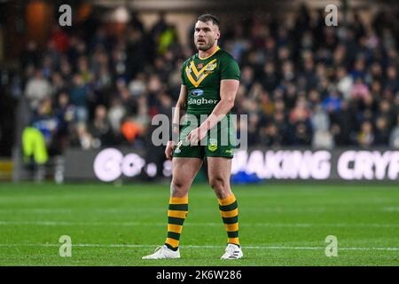 Angus Crichton aus Australien während des Rugby League World Cup 2021-Spiels Australien gegen Fidschi im Headingley Stadium, Leeds, Großbritannien, 15.. Oktober 2022 (Foto von Craig Thomas/Nachrichtenbilder) Stockfoto