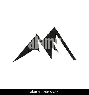 Mount Icon Vector Sign. Mountain Nature Landscape Logo kombiniert mit Hill Icon und Template Stock Vektor
