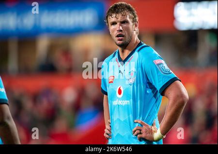 Limerick, Irland. 16. Oktober 2022. Walt Steenkamp of Bulls während des Spiels der United Rugby Championship Round 5 zwischen Munster Rugby und Vodacom Bulls am 15. Oktober 2022 im Thomond Park in Limerick, Irland (Foto von Andrew SURMA/ Credit: SIPA USA/Alamy Live News Stockfoto