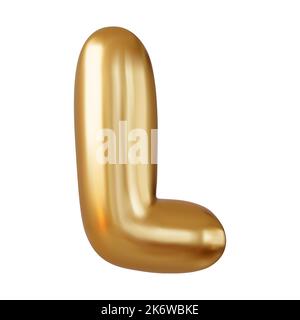 3D Buchstaben L Großbuchstaben Stock Vektor