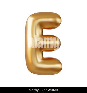 3D Buchstaben E in Großbuchstaben Stock Vektor