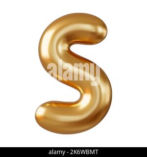3D Buchstaben S in Großbuchstaben Stock Vektor