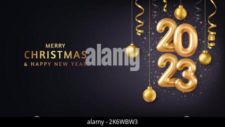 Frohes neues Jahr 2023. Stock Vektor