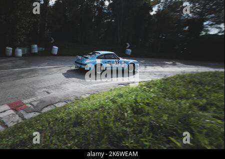 Hystorisches Autorennen des Coppa Faro inb Pesaro Italien Stockfoto