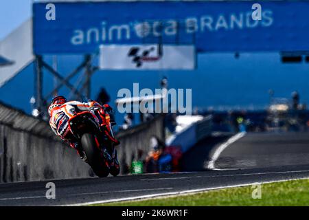 Phillip Island, Australien. 15. Oktober 2022. Qualifying Animoca Brands Australian Grand Prix of MotoGP auf Phillip Island Circuit. 15. Oktober 2022 in Bild: Marc Marquez Clasificacion del Gran Premio de MotoGP de Australia en el Circuito Internacional de Phillip Island. 15 de Octubre de 2022 POOL/ MotoGP.com/Cordon die Pressebilder sind nur für redaktionelle Zwecke bestimmt. Obligatorischer Kredit: © motogp.com Kredit: CORDON PRESS/Alamy Live News Stockfoto