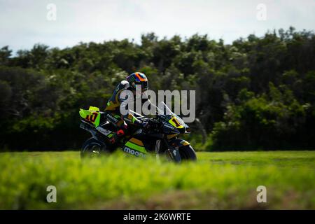 Phillip Island, Australien. 15. Oktober 2022. Qualifying Animoca Brands Australian Grand Prix of MotoGP auf Phillip Island Circuit. 15. Oktober 2022 in Bild: Italien Luca Marini Clasificacion del Gran Premio de MotoGP de Australia en el Circuito Internacional de Phillip Island. 15 de Octubre de 2022 POOL/ MotoGP.com/Cordon die Pressebilder sind nur für redaktionelle Zwecke bestimmt. Obligatorischer Kredit: © motogp.com Kredit: CORDON PRESS/Alamy Live News Stockfoto