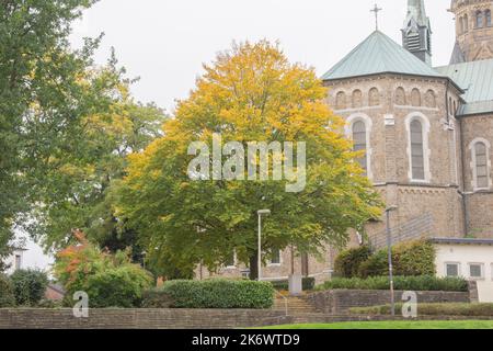 Aachen oktober 2022: St. Severin ist eine katholische Kirche in Aachen-Eilendorf Stockfoto