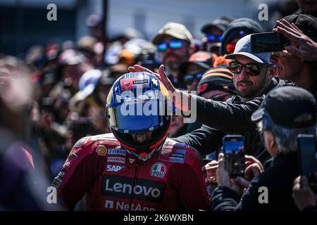 Phillip Island, Australien. 16. Oktober 2022. Rennen von Animoca Brands Australian Grand Prix der MotoGP auf Phillip Island Circuit. 16. Oktober 2022 in Bild: Australien Jack Miller Carreras del Gran Premio de MotoGP de Australia en el Circuito Internacional de Phillip Island. 16 de Octubre de 2022 POOL/ MotoGP.com/Cordon die Pressebilder sind nur für redaktionelle Zwecke bestimmt. Obligatorischer Kredit: © motogp.com Kredit: CORDON PRESS/Alamy Live News Stockfoto