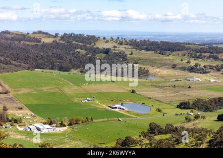 Zentrale westliche Region von New South Wales vom Pinnacle Lookout in Orange NSW, Australien aus gesehen Stockfoto