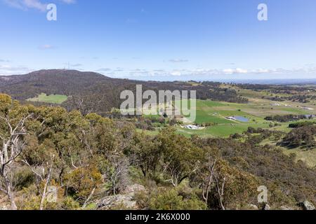 Zentrale westliche Region von New South Wales vom Pinnacle Lookout in Orange NSW, Australien aus gesehen Stockfoto