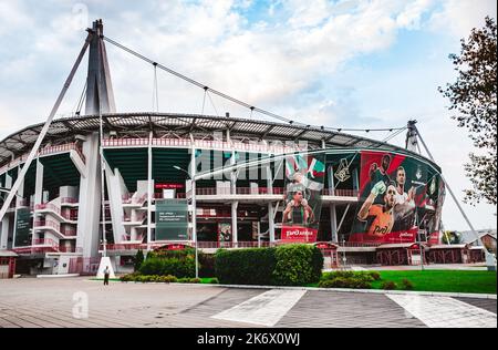 30. August 2021, Moskau, Russland. Fußballstadion „Locomotive“ (RZD Arena) in der russischen Hauptstadt. Stockfoto