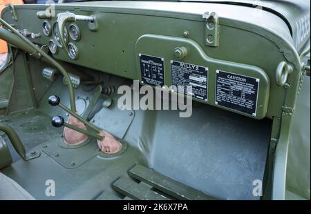 2. Weltkrieg American miliary vechicle der 4WD Willys Jeep. Stockfoto