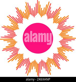 Sonne strahlende lineare Lichtwellen Stock Vektor