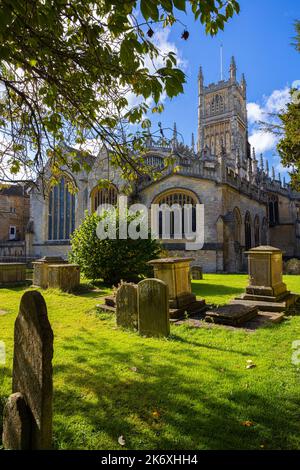 Bilder Von Der Pfarrkirche In Cirencester, Genannt St. John Baptist, Die Die Zweite Hauptstadt Des Römischen Britanniens War, Genannt Corinium. Stockfoto