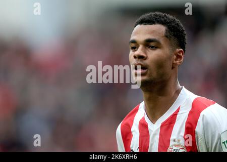 EINDHOVEN - Cody Gakpo vom PSV Eindhoven während des niederländischen Eredivisie-Spiels zwischen PSV Eindhoven und FC Utrecht am 16. Oktober 2022 im Phillips Stadium in Eindhoven, Niederlande. ANP JEROEN PUTMANS Stockfoto