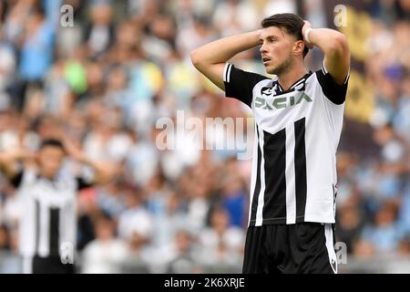 Roma, Italien. 16. Oktober 2022. Lazar Samardzic von Udinese Calcio während des Fußballspiels der Serie A zwischen SS Lazio und Udinese Calcio im Olimpico-Stadion in Rom (Italien), 16.. Oktober 2022. Foto Antonietta Baldassarre/Insidefoto Kredit: Insidefoto di andrea staccioli/Alamy Live News Stockfoto