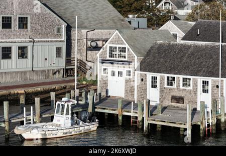 Charmanter Hafen von Edgartown, Martha's Vineyard. Stockfoto