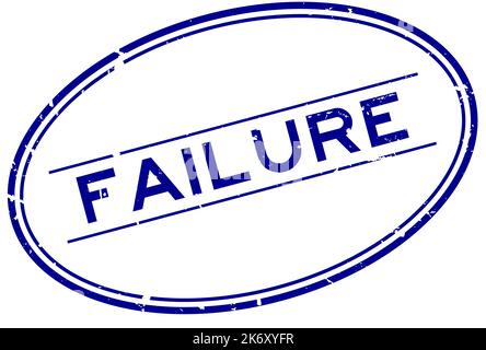 Grunge blau Scheitern Wort oval Gummi Siegel Stempel auf weißem Hintergrund Stock Vektor