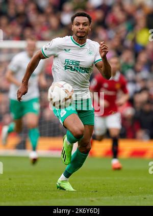 Manchester, Großbritannien. 16. Oktober 2022. Jacob Murphy von Newcastle United während des Spiels in der Premier League in Old Trafford, Manchester. Bildnachweis sollte lauten: Andrew Yates/Sportimage Kredit: Sportimage/Alamy Live News Stockfoto