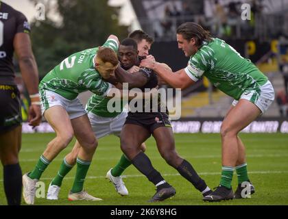 Leeds, Großbritannien. 16. Oktober 2022. Jamaica V Irland: Rugby League World Cup Headingley, Leeds, West Yorkshire während des Rugby League World Cup 2021 Gruppe C-Spiels zwischen Jamaica V Irland im Headingley Stadium, Leeds am 16. Oktober 2022 . ( Kredit: Craig Cresswell/Alamy Live News Kredit: Craig Cresswell/Alamy Live News Stockfoto