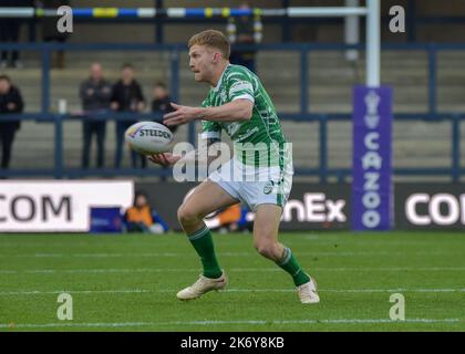 Leeds, Großbritannien. 16. Oktober 2022. Jamaica V Irland: Rugby League World Cup Headingley, Leeds, West Yorkshire während des Rugby League World Cup 2021 Gruppe C-Spiels zwischen Jamaica V Irland im Headingley Stadium, Leeds am 16. Oktober 2022 . ( Kredit: Craig Cresswell/Alamy Live News Kredit: Craig Cresswell/Alamy Live News Stockfoto