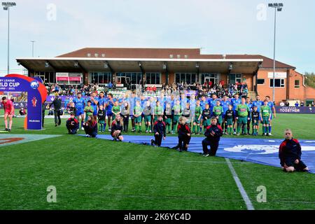 Newcastle, Großbritannien. 16. Oktober 2022. 16/10/2022 RLWC2021, Eröffnungszeremonie, Schottland / Italien, Kingston Park, Newcastle, UK Credit: Robert Chambers/Alamy Live News Stockfoto