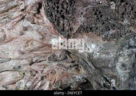 Vulkanische Schlacke vom Ätna, Sizilien für den Hintergrund Stockfoto