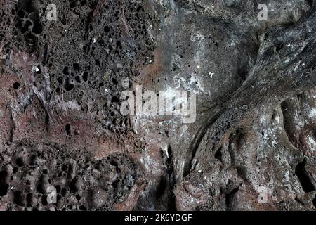Vulkanische Schlacke vom Ätna, Sizilien für den Hintergrund Stockfoto