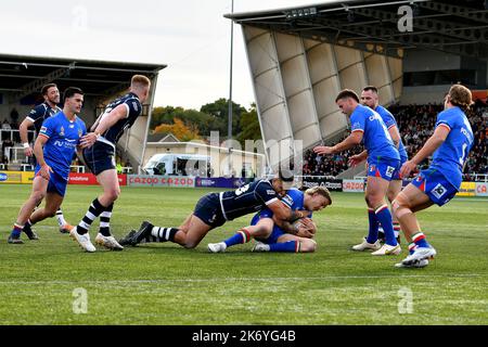 Newcastle, Großbritannien. 16. Oktober 2022. 6/10/2022 RLWC2021, Schottland gegen Italien, Kingston Park, Newcastle, Schottland kämpfte hart für einen Versuch, nachdem Italien das Spiel gewann 4-28, UK Credit: Robert Chambers/Alamy Live News Stockfoto