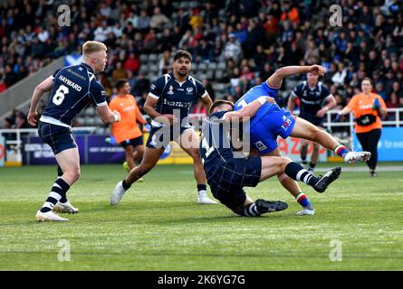 Newcastle, Großbritannien. 16. Oktober 2022. 6/10/2022 RLWC2021, Schottland gegen Italien, Kingston Park, Newcastle, Schottland kämpfte hart für einen Versuch, nachdem Italien das Spiel gewann 4-28, UK Credit: Robert Chambers/Alamy Live News Stockfoto