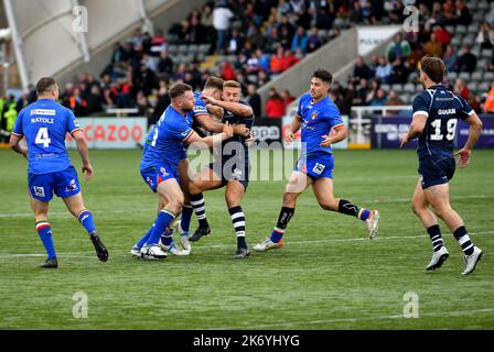 Newcastle, Großbritannien. 16. Oktober 2022. 6/10/2022 RLWC2021, Schottland gegen Italien, Kingston Park, Newcastle, Schottland kämpfte hart für einen Versuch, nachdem Italien das Spiel gewann 4-28, UK Credit: Robert Chambers/Alamy Live News Stockfoto