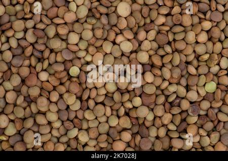 High-Winkel-Vollformat-Foto von Linsen Körner machen Muster für Hintergrund, Tapete Stockfoto