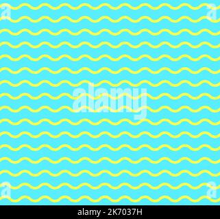 Nahtloses Muster gekrümmte seawave Formen, Vektorqualität, moderner minimalistischer flacher Stil, auffällige, druckvolle Formen, die Aufmerksamkeit erfordern, ideale Geometrie Stock Vektor