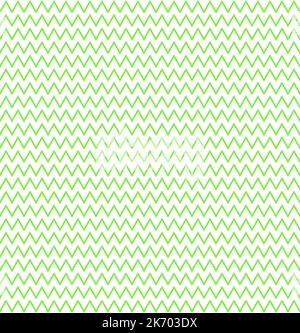 Nahtloses Muster aus Zick-Zack-Linien, Vektorqualität, Grün auf Weiß, moderner minimalistischer flacher Stil, auffällige, druckvolle Vektoren, die Aufmerksamkeit erfordern, ideal Stock Vektor