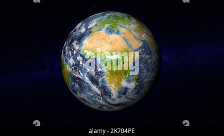 Realistischer Erdglobus mit Fokus auf Afrika Stockfoto