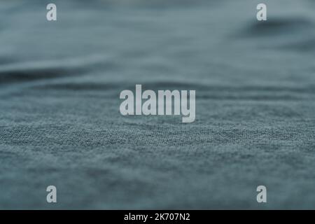 Nahaufnahme aus blauem Leinengemisch, Naturstoff, breites Foto Stockfoto
