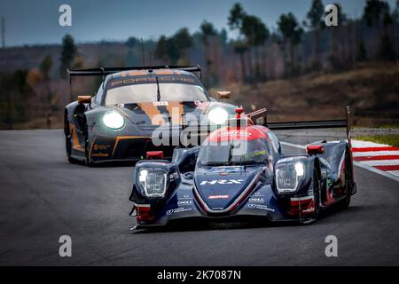 22 GAMBLE Tom (gbr), HANSON Philip (gbr), TAPPY Duncan (gbr), United Autosports, Oreca 07 - Gibson, Aktion während der 4 Stunden von Portimao 2022, 6. Lauf der 2022 European Le Mans Series auf dem Algarve International Circuit vom 14. Bis 16. Oktober in Portimao, Portugal - Foto Paulo Maria / DPPI Stockfoto