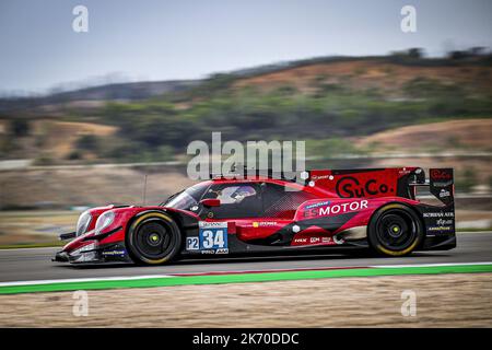 34 AITKEN Jack (gbr), EASTWOOD Charlie (irl), YOLUC Salih (tur), Racing Team Turkey, Areca 07 - Gibson, Aktion während der 4 Stunden von Portimao 2022, 6. Lauf der 2022 European Le Mans Series auf dem Algarve International Circuit vom 14. Bis 16. Oktober in Portimao, Portugal - Foto: Paulo Maria/DPPI/LiveMedia Stockfoto