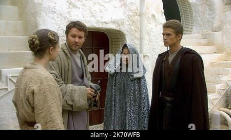 BONNIE PIESSE, JOEL EDGERTON, NATALIE PORTMAN, HAYDEN CHRISTENSEN, STAR WARS: EPISODE II - ANGRIFF DER KLONE, 2002 Stockfoto