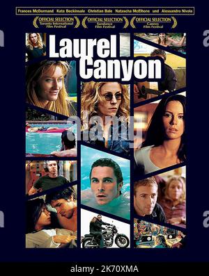 NATASHA MCELHONE, FRANCES MCDORMAND, Kate Beckinsale, Alessandro Nivola, Christian Bale FILM POSTER, LAUREL CANYON, 2002 Stockfoto