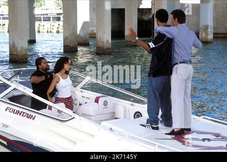 ICE CUBE, CARMEN CHAPLIN, MIKE EPPS, TOMMY FLANAGAN, ALLE ÜBER DIE BENJAMINS, 2002 Stockfoto