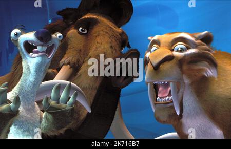 SID, MANNY, DIEGO, EISZEIT, 2002 Stockfoto