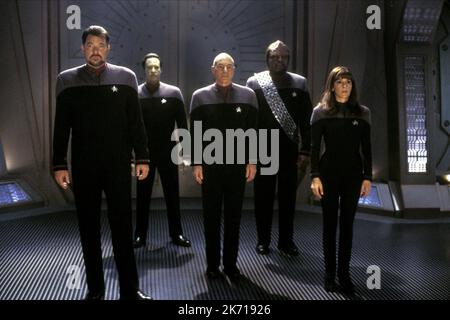 FRAKES, SPINER, STEWART, DORN, SIRTIS, STAR TREK: NEMESIS, 2002 Stockfoto