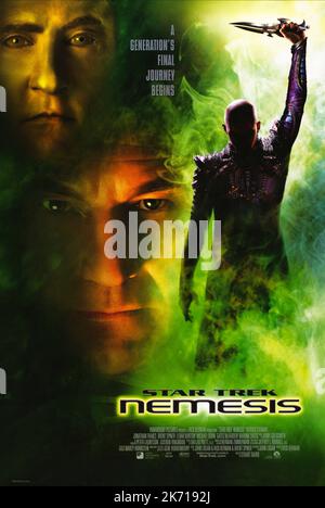 BRENT SPINER, PATRICK STEWART, TOM HARDY, STAR TREK: NEMESIS, 2002 Stockfoto