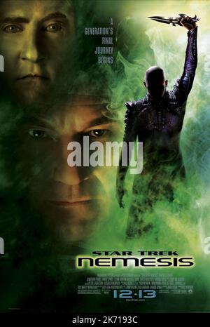 BRENT SPINER, Patrick Stewart, TOM HARDY KUNST ARBEITEN, STAR TREK: NEMESIS 2002 Stockfoto